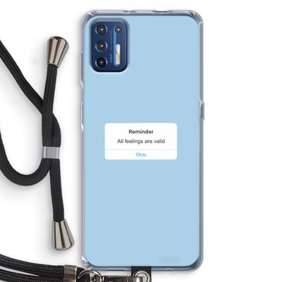Reminder: Motorola Moto G9 Plus Transparant Hoesje met koord