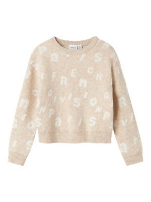 Name it winter sweater meisjes - grijs - regular fit, gebreid - NkfOline