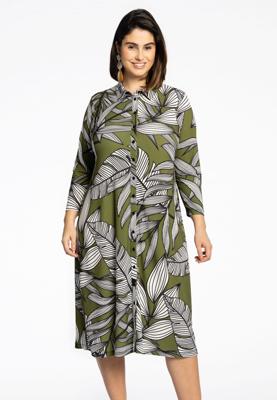 Yoek Blouse midi | Groen | Maat 54/56