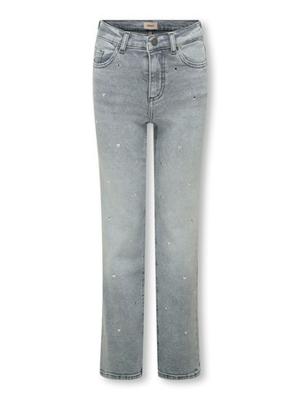 Kids ONLY winter jeansbroek meisjes - grijs - KogJuicy - wide leg fit