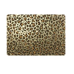 1x Tafel placemats/onderleggers met gouden panterprint 30 x 45 cm - Placemats