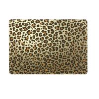 1x Tafel placemats/onderleggers met gouden panterprint 30 x 45 cm - Placemats