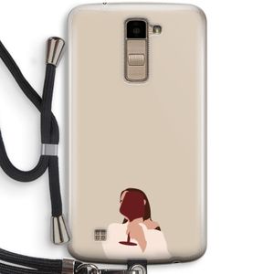 I drink wine: LG K10 (2016) Transparant Hoesje met koord