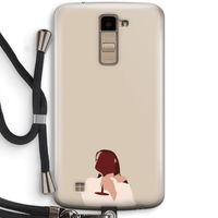 I drink wine: LG K10 (2016) Transparant Hoesje met koord
