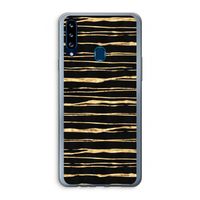 Gouden strepen: Samsung Galaxy A20s Transparant Hoesje