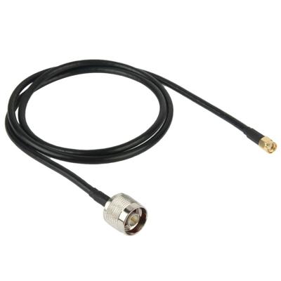 N-Male naar RP-SMA Converter kabel lengte: 100cm(Black)