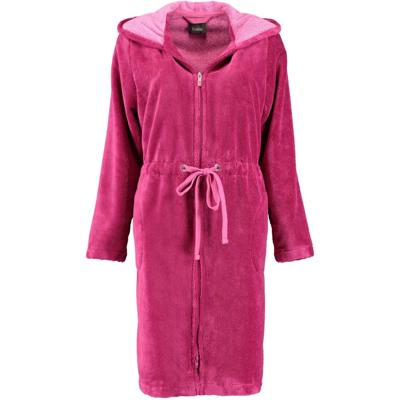 Cawö Cawö Dames Korte Badjas Capuchon 822 - Beere 32/34