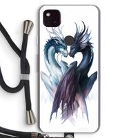 Yin Yang Dragons: Pixel 4a 5G Transparant Hoesje met koord