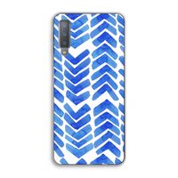Blauwe pijlen: Samsung Galaxy A7 (2018) Transparant Hoesje