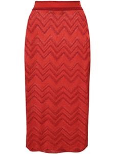 Missoni jupe crayon à motif zig-zag - Rouge