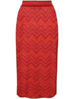 Missoni jupe crayon à motif zig-zag - Rouge