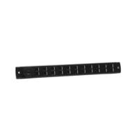 Nedco schuifrooster - met gaas- 370x40mm - zwart - aluminium - met schroeven