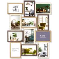 Haes Deco Houten Multi Fotolijst / Galerie Alvesta in bruin tinten voor 12 foto's 10x15 (formaat 44 x 58 cm) - MP164