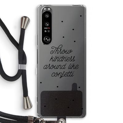 Confetti: Sony Xperia 1 III Transparant Hoesje met koord