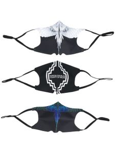 Marcelo Burlon County of Milan masque Wings à imprimé graphique (lot de 3) - Noir