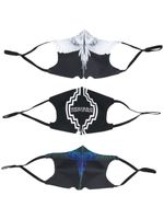 Marcelo Burlon County of Milan masque Wings à imprimé graphique (lot de 3) - Noir