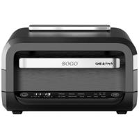 SOGO Human Technology Tafelgrill 4 l 1700 W max. Oververhittingsbeveiliging, Timerfunctie, Traploze temperatuurregeling, BPA-vrij Zwart, RVS