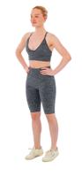 Xtreme Sportswear Dames Sportset - Korte Sportlegging + Sport BH - Antraciet Melange-M