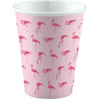 Feestbekers Flamingo Roze - 8 Stuks