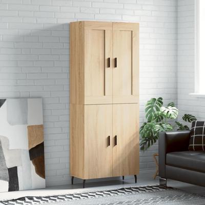 Hoge kast 69,5x34x180 cm bewerkt hout sonoma eikenkleurig