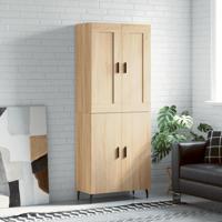 Hoge kast 69,5x34x180 cm bewerkt hout sonoma eikenkleurig