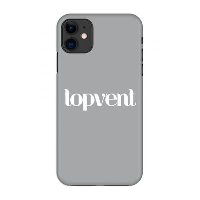 Topvent Grijs Wit: Volledig geprint iPhone 11 Hoesje