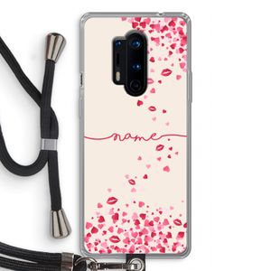 Hartjes en kusjes: OnePlus 8 Pro Transparant Hoesje met koord