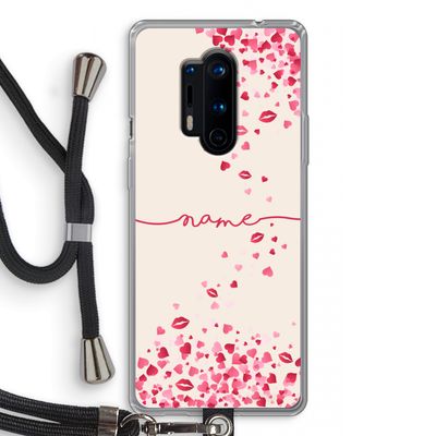 Hartjes en kusjes: OnePlus 8 Pro Transparant Hoesje met koord