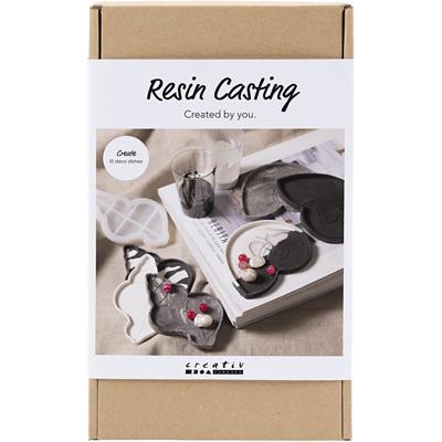 Creativ Company Hobbyset hars gieten, conchschelp, zwart, wit, 1 doos