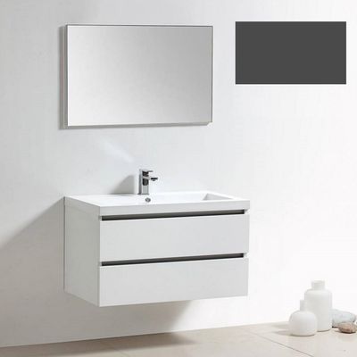Badkamermeubelset Sanilux Trendline 100x47x50 cm 1 Kraangat Mat Antraciet