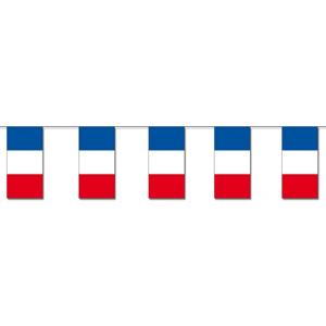 Frankrijk slinger - 4 meter - papier - Franse versiering - vlaggetjes - landen decoratie