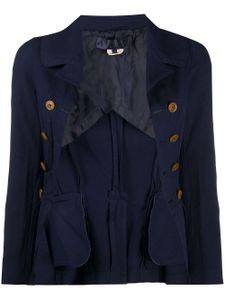 Comme Des Garçons Pre-Owned veste structurée à design ouvert - Bleu