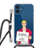 Gimme a call: iPhone 12 Transparant Hoesje met koord Gimme a call: iPhone 12 Transparant Hoesje met koord