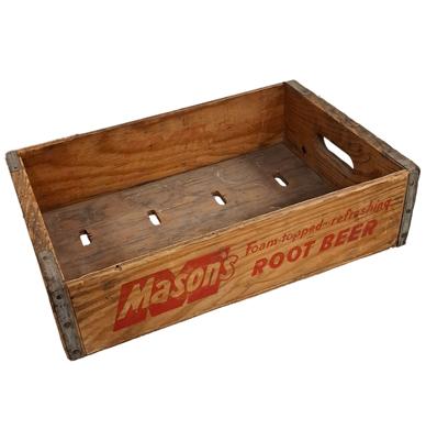 Vintage Mason&apos;s Root Beer houten Kratje - Origineel