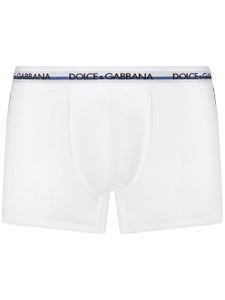 Dolce & Gabbana boxer nervuré à logo DG - Blanc