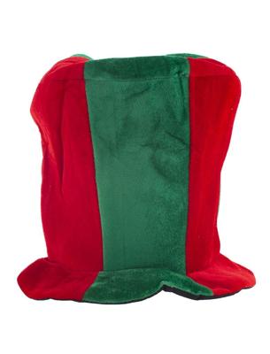 Hoge Hoed Rood/Groen Fluweel