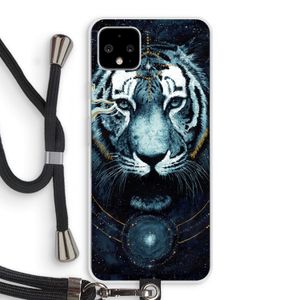 Darkness Tiger: Pixel 4 XL Transparant Hoesje met koord