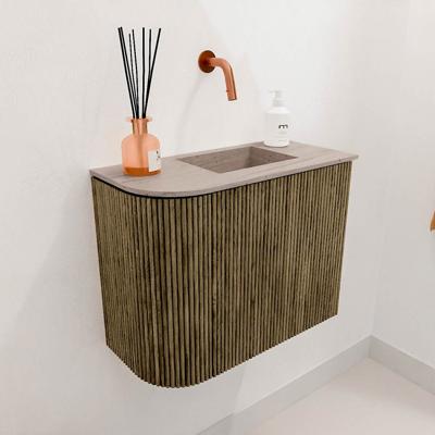 Toiletmeubel Mondiaz Joya Dlux | 51.6 cm | Meubelkleur Dusk | Faye wastafel Saba Wasbak Rechts | Zonder kraangat(en)
