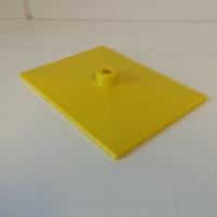 Voetplaat volledig kunststof geel