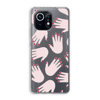 Hands pink: Xiaomi Mi 11 Transparant Hoesje