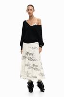 Lange gecombineerde jurk - WHITE - L