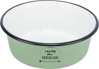 TRIXIE VOERBAK DRINKBAK EMAILLE / RVS GROEN