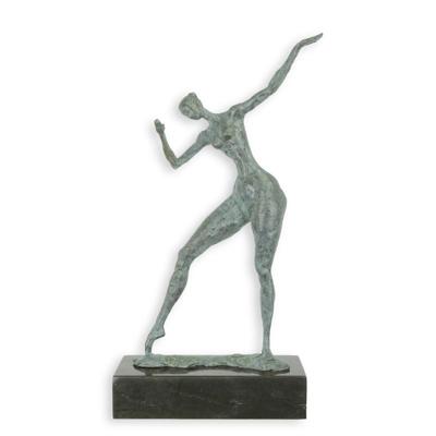 A BRONZE SCULPTURE NUDE GREEN FINISH