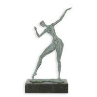 A BRONZE SCULPTURE NUDE GREEN FINISH