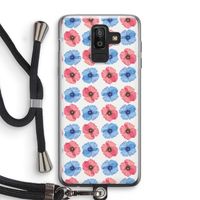 Klaproosjes: Samsung Galaxy J8 (2018) Transparant Hoesje met koord