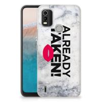 Nokia C21 Plus | Siliconen hoesje | met naam Already Taken White