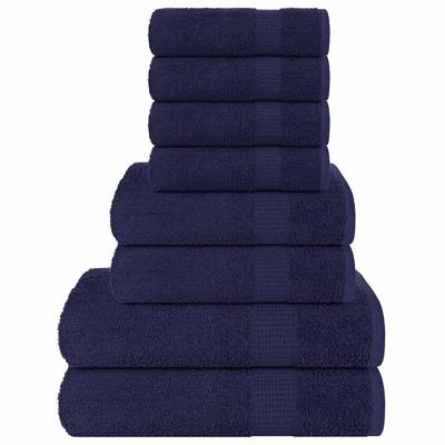 8-delige Handdoekenset 360 g/m 100% katoen marineblauw