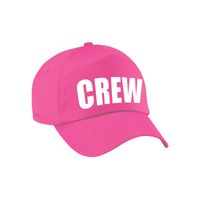 Verkleed crew pet / cap roze voor dames en heren   -