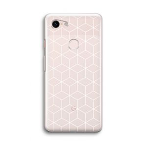 Zwart-witte kubussen: Google Pixel 3 Transparant Hoesje