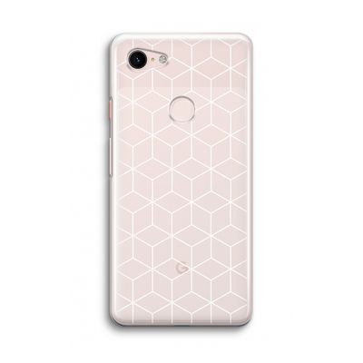 Zwart-witte kubussen: Google Pixel 3 Transparant Hoesje